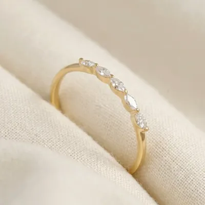 Lab Grown Diamond 9Kt Solid Gold Eternity Band Handcrafted