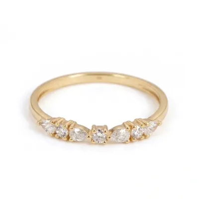 Handcrafted Yellow Gold Ring with Lab Grown Diamond