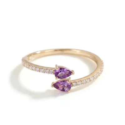 Handcrafted Gold Ring with Lab Grown Diamond, Alexandrite