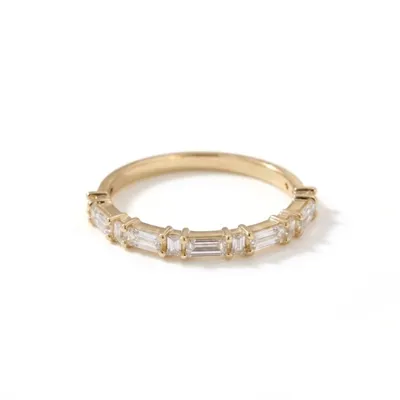 Handcrafted 9 Kt Yellow Gold Ring with Lab Grown Diamond