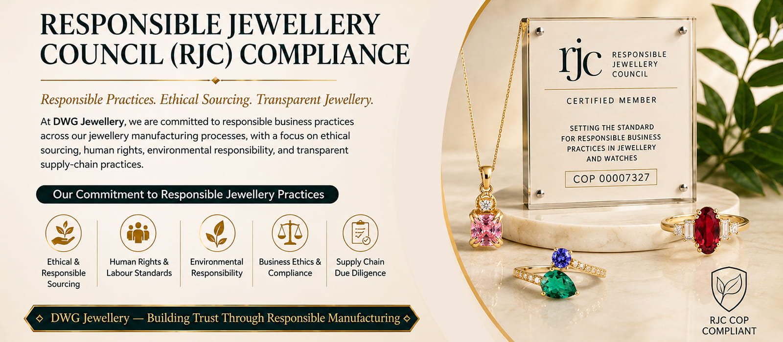 RESPONSIBLE JEWELLERY COUNCIL (RJC) COMPLIANCE