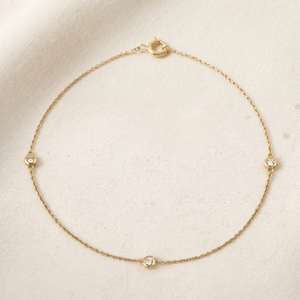 Lab Grown Diamond Bracelet Production in Yellow Gold 9kt