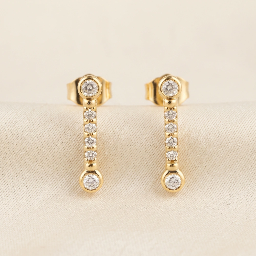 Bulk 9Kt Solid Gold Earrings with Lab Grown Diamond Bulk 9Kt Solid Gold Earrings with Lab Grown Diamond