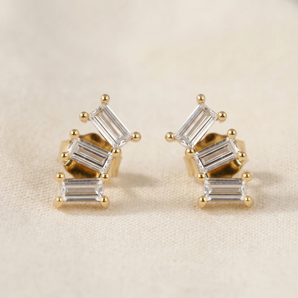 9kt Yellow Solid Gold Earrings with Lab Grown Diamond Bulk 9kt Yellow Solid Gold Earrings with Lab Grown Diamond Bulk
