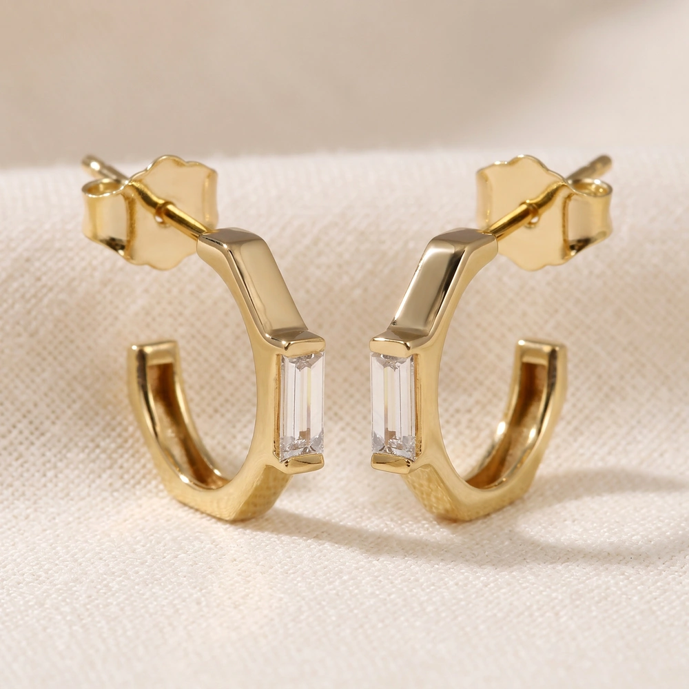 Lab Grown Diamond Earrings in 9Kt Yellow Solid Gold Bulk Lab Grown Diamond Earrings in 9Kt Yellow Solid Gold Bulk