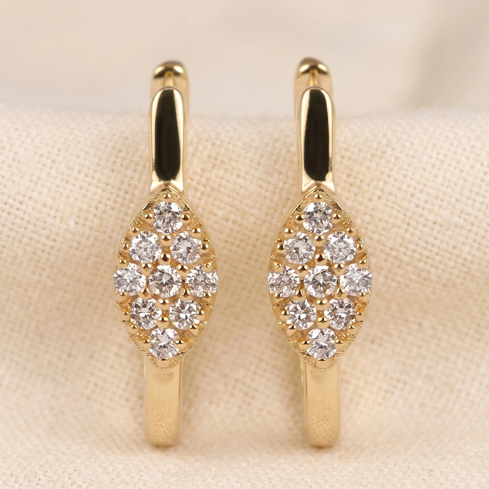 9 Kt Solid Gold Earrings with Lab Grown Diamond Bulk 9 Kt Solid Gold Earrings with Lab Grown Diamond Bulk