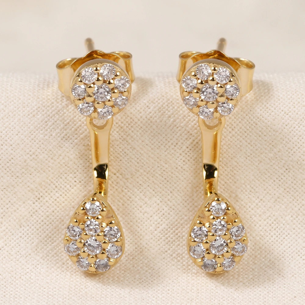 9 Kt Yellow Gold Earrings with Lab Grown Diamond Bulk 9 Kt Yellow Gold Earrings with Lab Grown Diamond Bulk