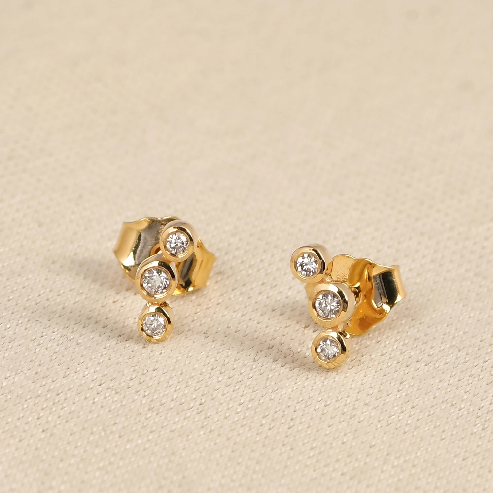 9Kt Yellow Solid Gold Studs with Lab Grown Diamond 9Kt Yellow Solid Gold Studs with Lab Grown Diamond