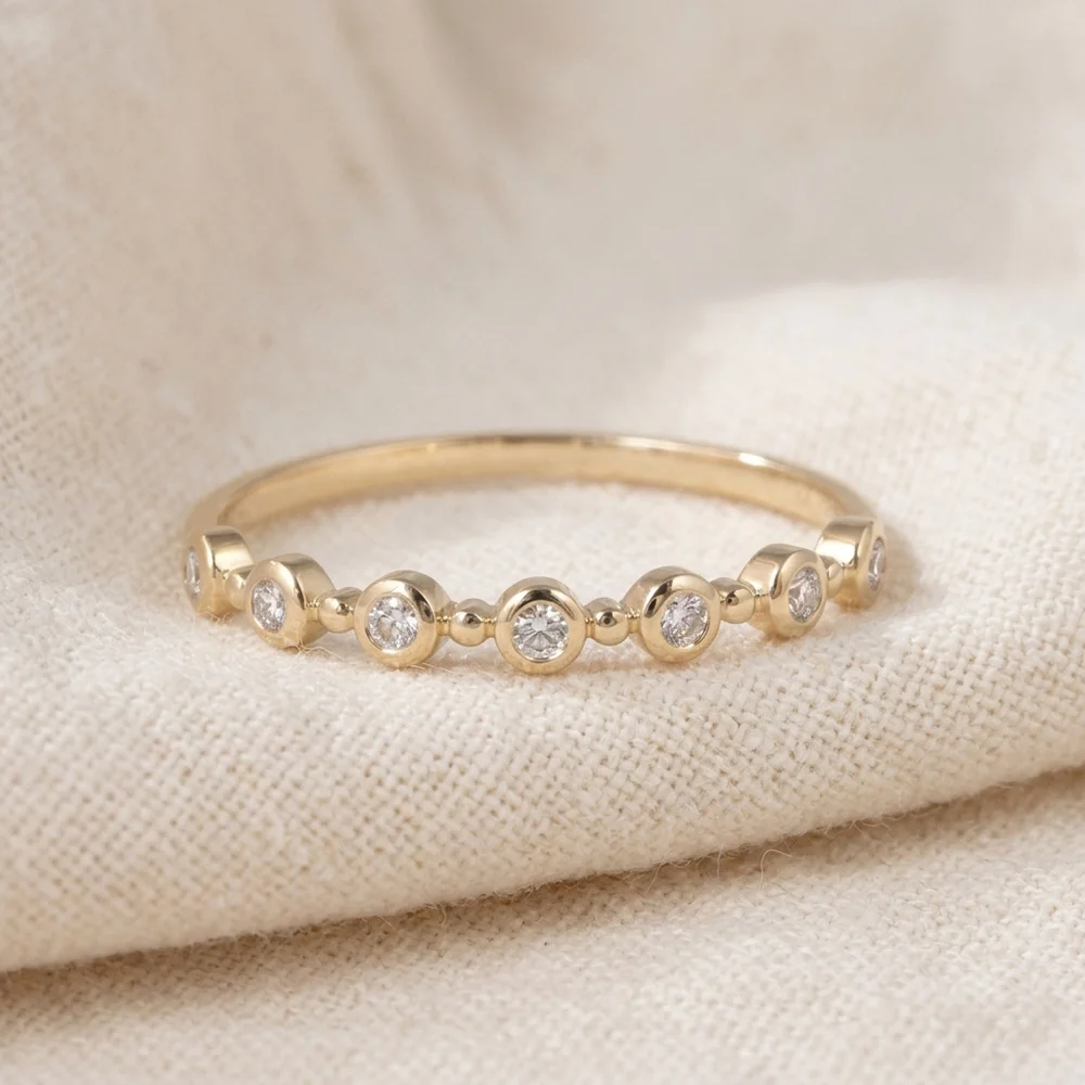9Kt Yellow Gold Eternity Band with Lab Grown Diamond 9Kt Yellow Gold Eternity Band with Lab Grown Diamond