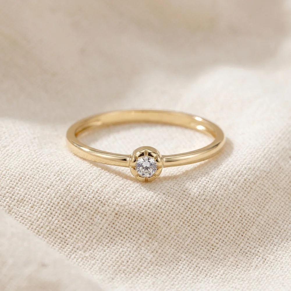 Factory Direct 9Kt Yellow Gold Ring with Lab Grown Diamond Factory Direct 9Kt Yellow Gold Ring with Lab Grown Diamond
