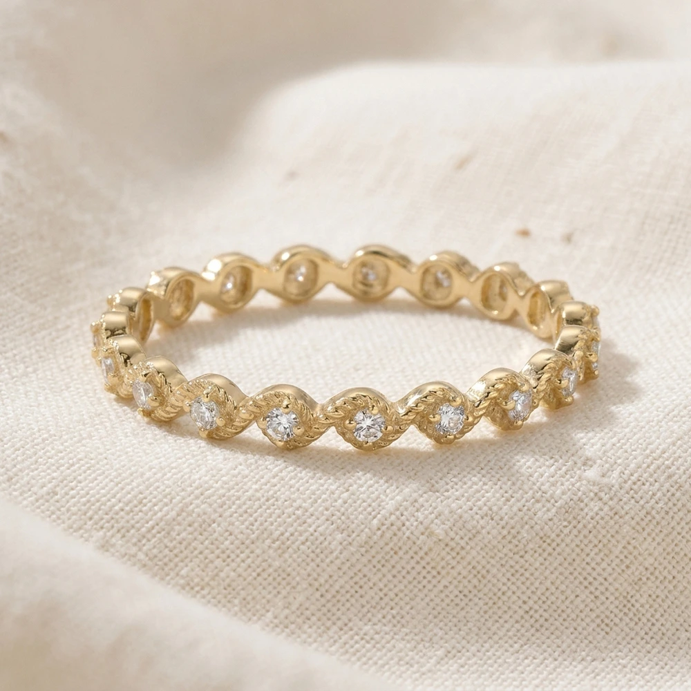 Lab Grown Diamond 9Kt Yellow Gold Eternity Band Maker Lab Grown Diamond 9Kt Yellow Gold Eternity Band Maker