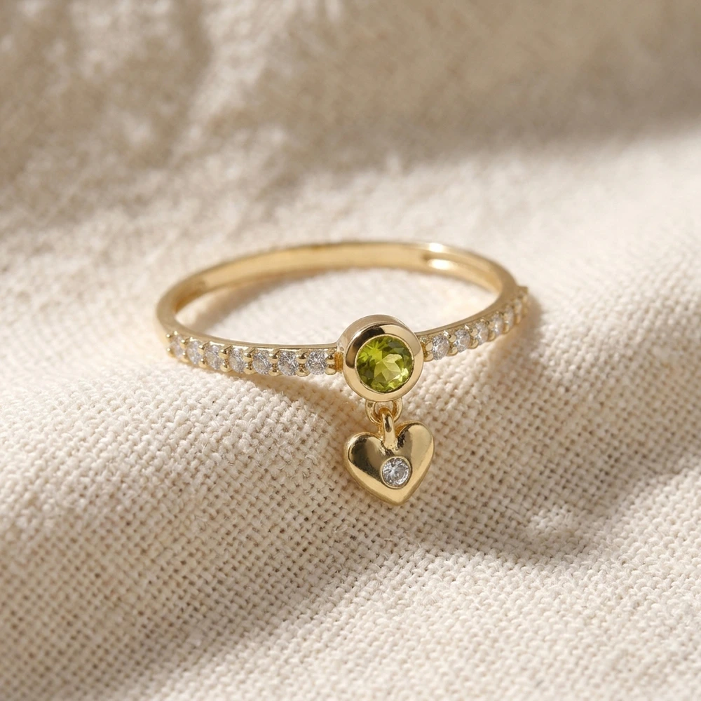 Yellow Gold Ring with Lab Diamond and Yellow Sapphire Yellow Gold Ring with Lab Diamond and Yellow Sapphire