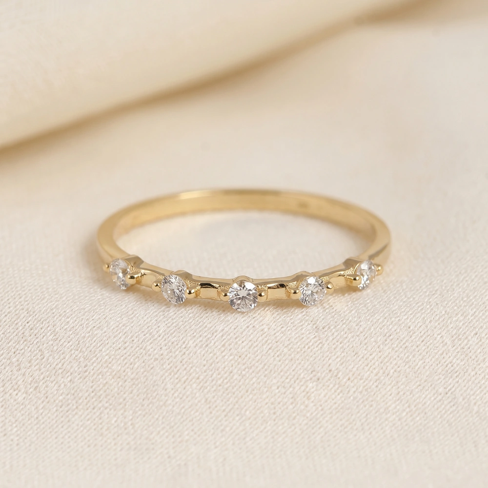 Yellow Gold Eternity Band with Lab Grown Diamond