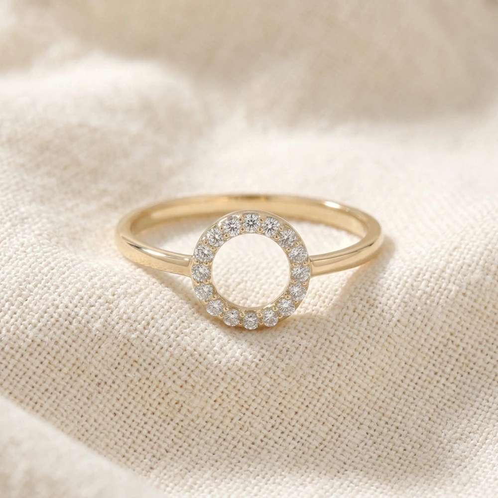 Lab Grown Diamond 9Kt Gold Delicate Ring Production