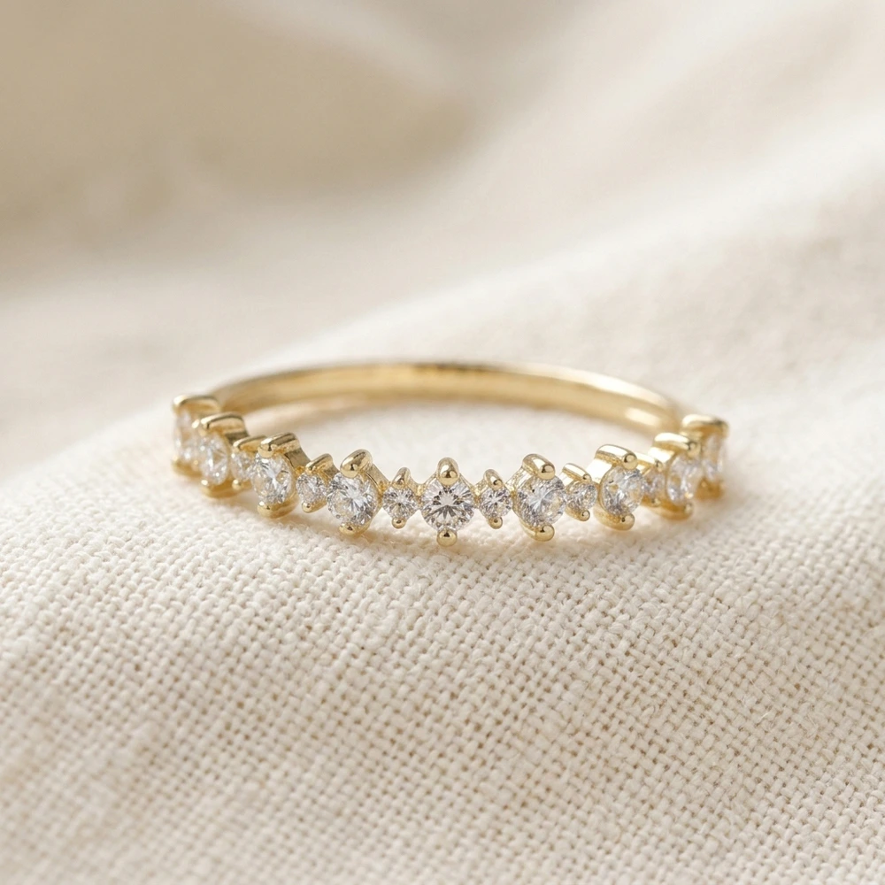 Handcrafted Lab Grown Diamond 9Kt Yellow Gold Ring Maker Handcrafted Lab Grown Diamond 9Kt Yellow Gold Ring Maker