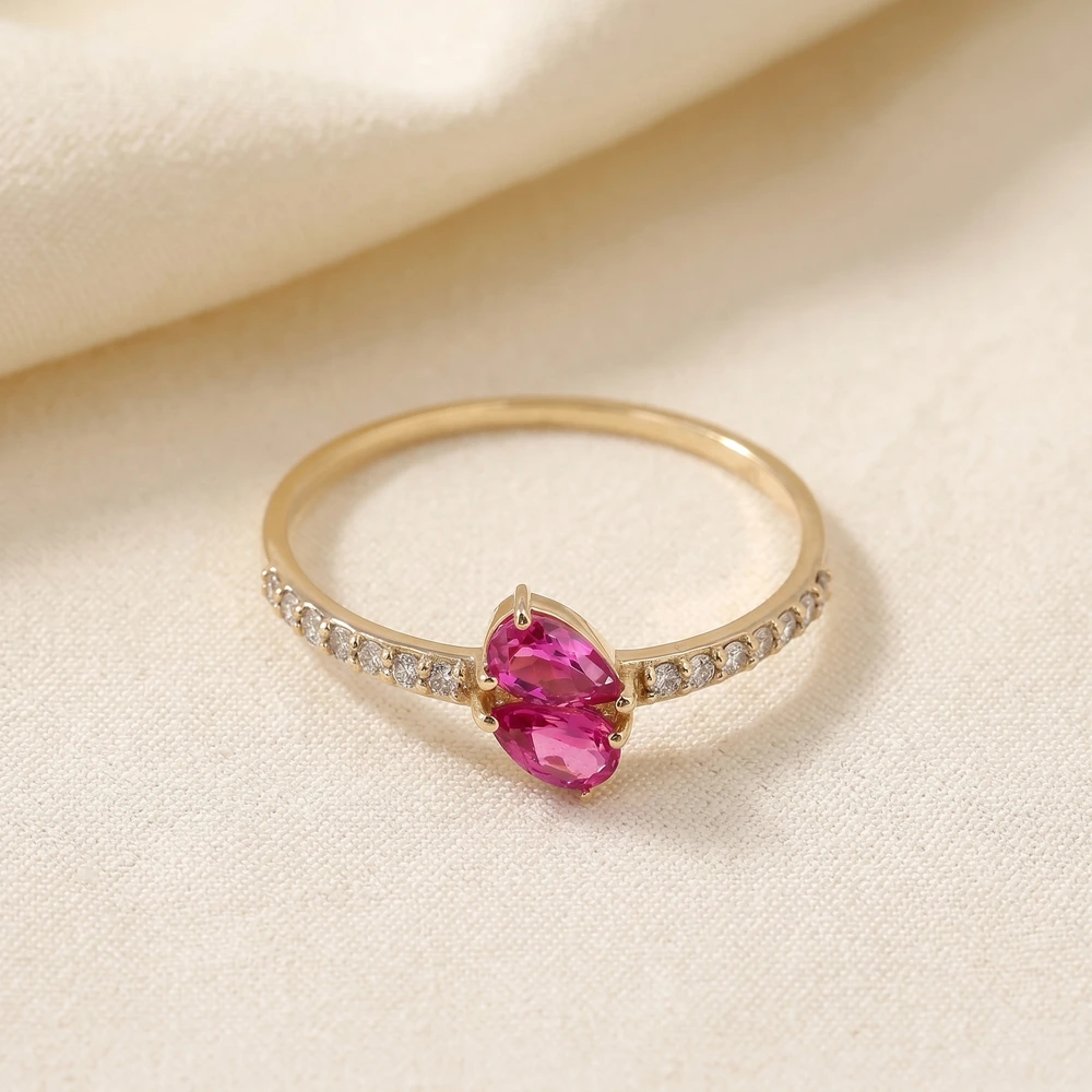 Lab Grown Diamond 9Kt Yellow Gold Ring Handcrafted Lab Grown Diamond 9Kt Yellow Gold Ring Handcrafted