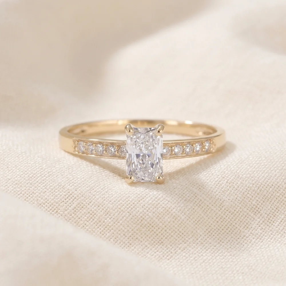 Handcrafted Gold Ring with IGI Certified Lab Grown Diamond Handcrafted Gold Ring with IGI Certified Lab Grown Diamond