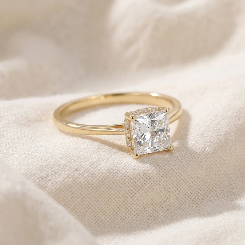 Lab Grown Diamond 9Kt Yellow Gold Solitaire Ring Handcrafted Lab Grown Diamond 9Kt Yellow Gold Solitaire Ring Handcrafted