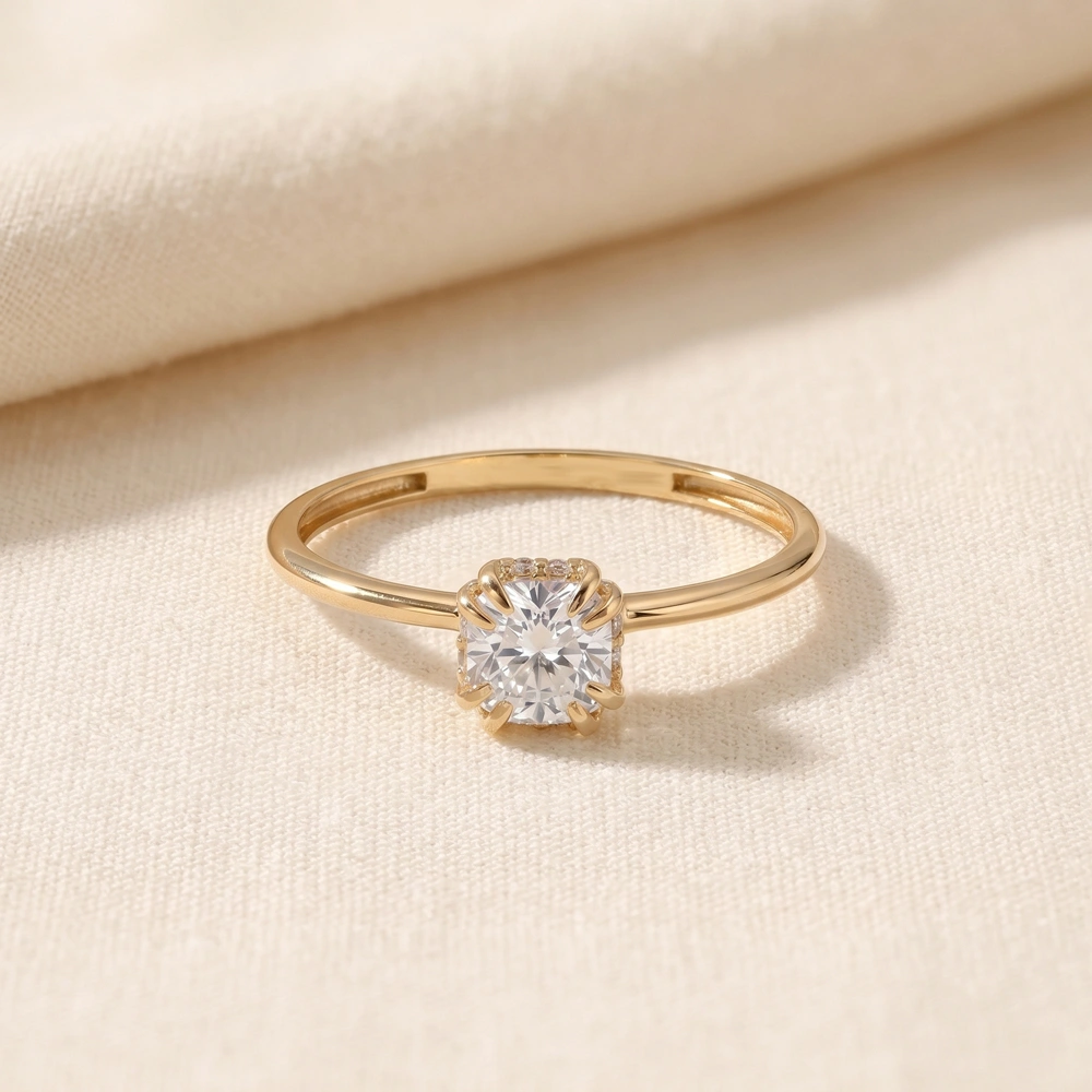 IGI Certified Lab Grown Diamond Solitaire Gold Ring IGI Certified Lab Grown Diamond Solitaire Gold Ring