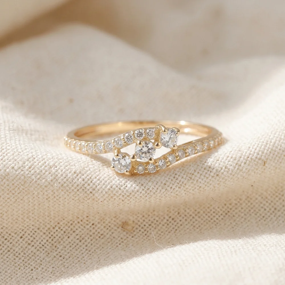 Timeless 9Kt Yellow Gold Ring with Lab Grown Diamond Timeless 9Kt Yellow Gold Ring with Lab Grown Diamond