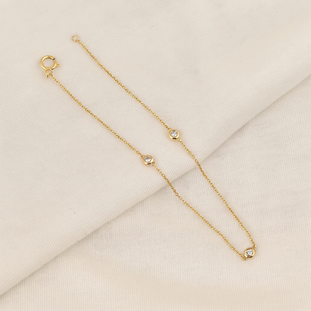 Lab Grown Diamond Bracelet Production in Yellow Gold 9kt