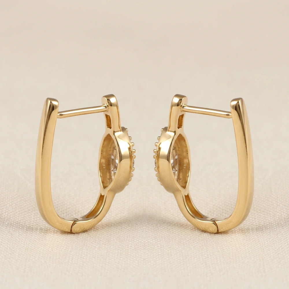 9 Kt Solid Gold Earrings with Lab Grown Diamond Bulk 9 Kt Solid Gold Earrings with Lab Grown Diamond Bulk