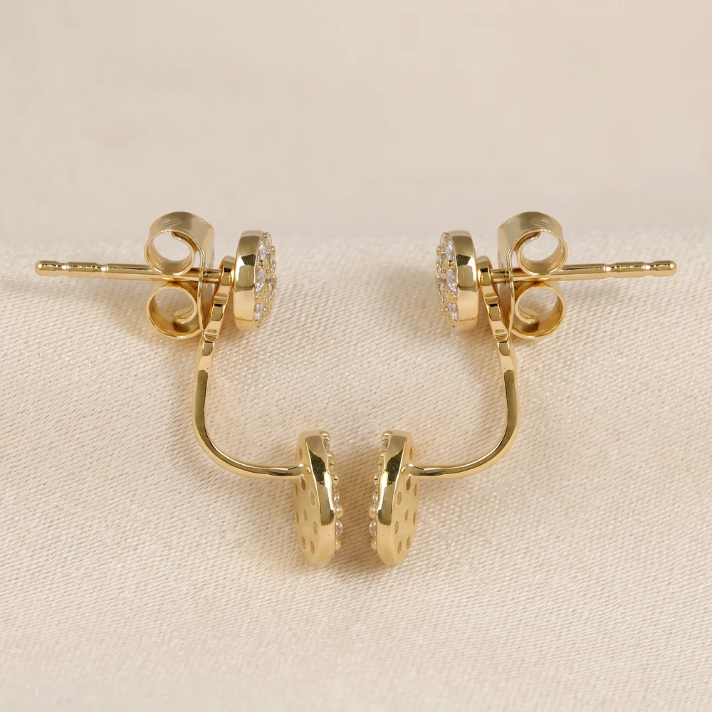 9 Kt Yellow Gold Earrings with Lab Grown Diamond Bulk 9 Kt Yellow Gold Earrings with Lab Grown Diamond Bulk