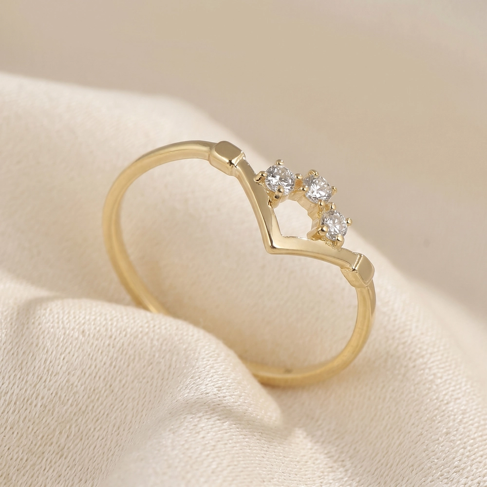 Wholesale 9K Gold Delicate Ring With Lab Grown Diamond Wholesale 9K Gold Delicate Ring With Lab Grown Diamond