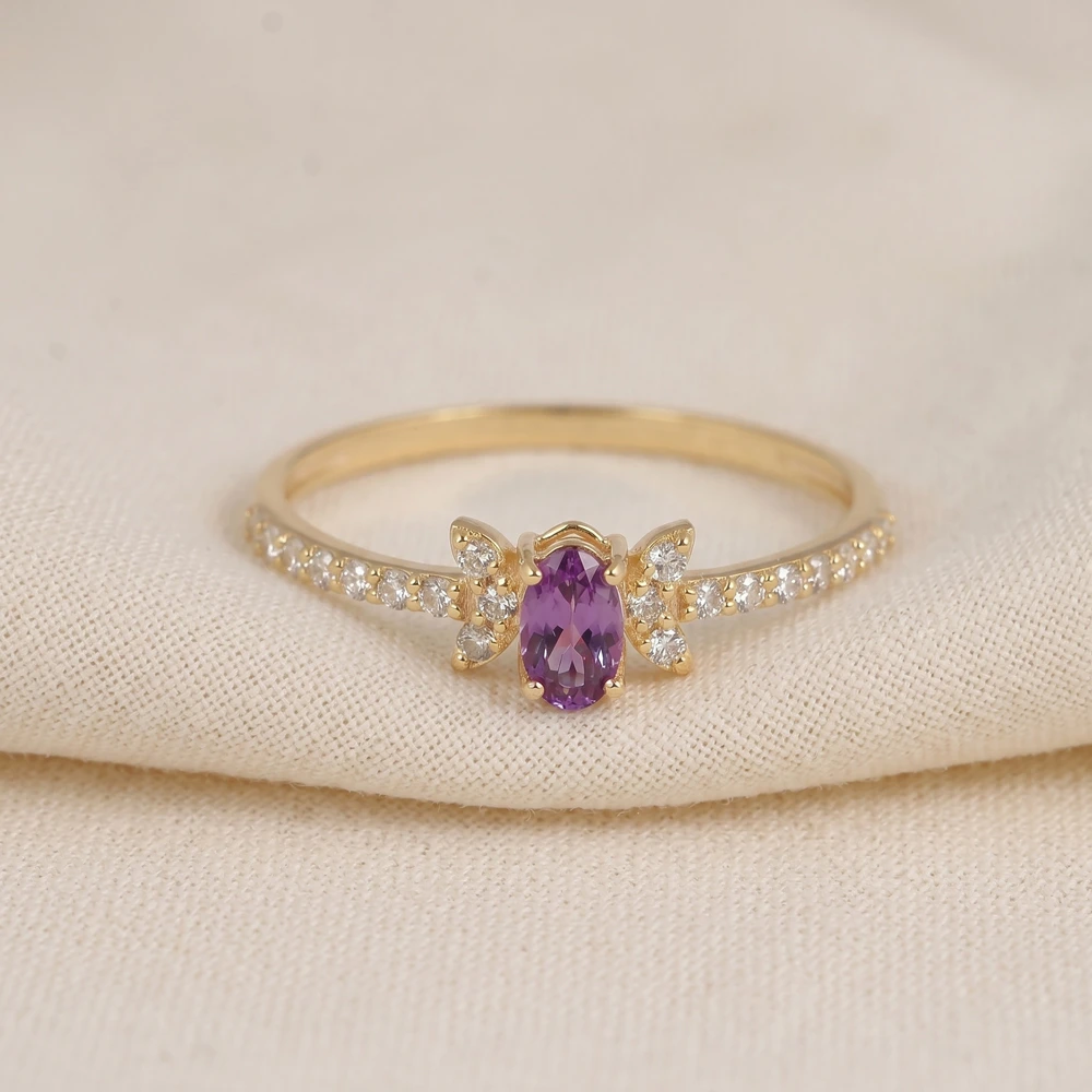 Igi Certified Lab Grown Diamond And Alexandrite Gold Ring Igi Certified Lab Grown Diamond And Alexandrite Gold Ring