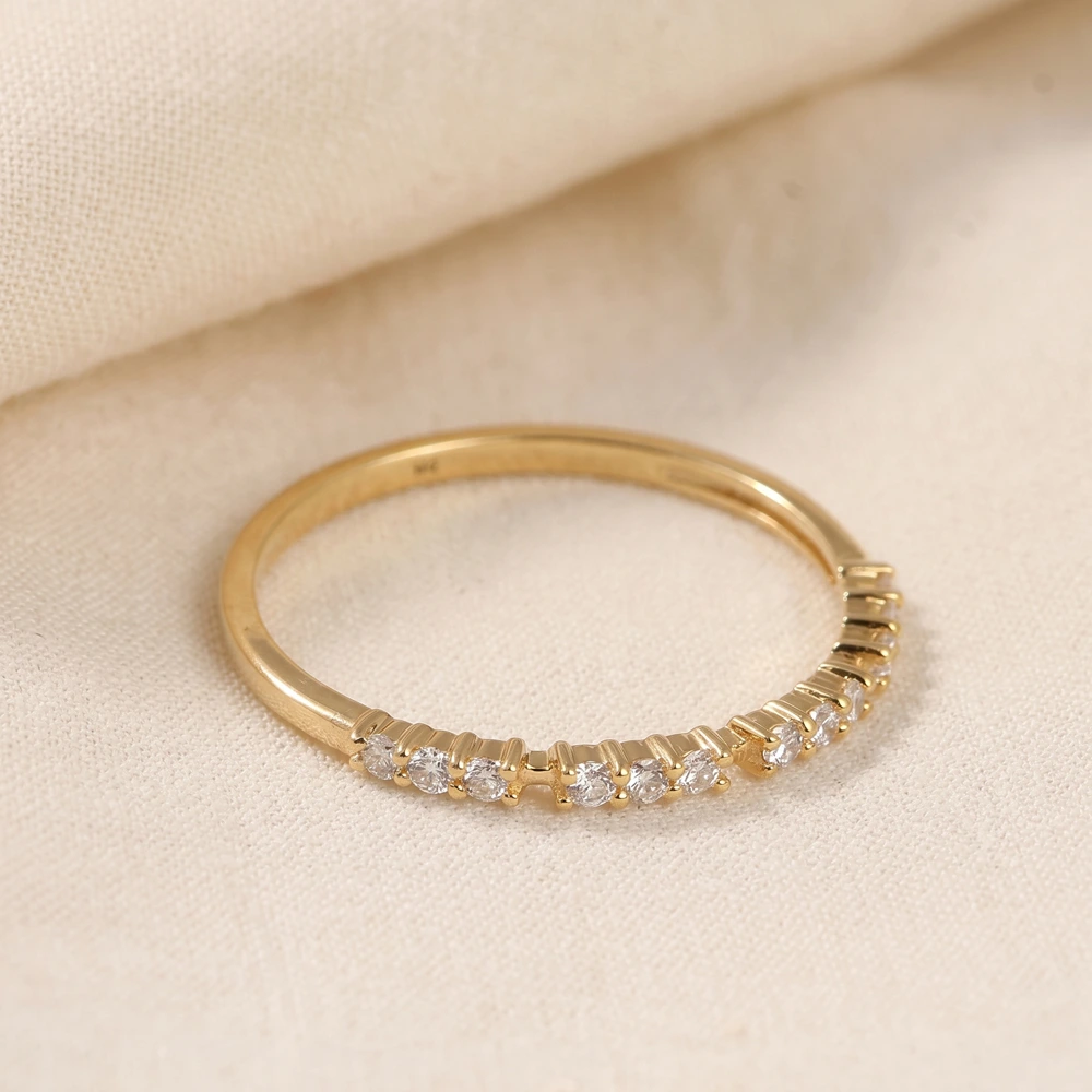 Lab Grown Diamond Yellow Gold Eternity Band Production