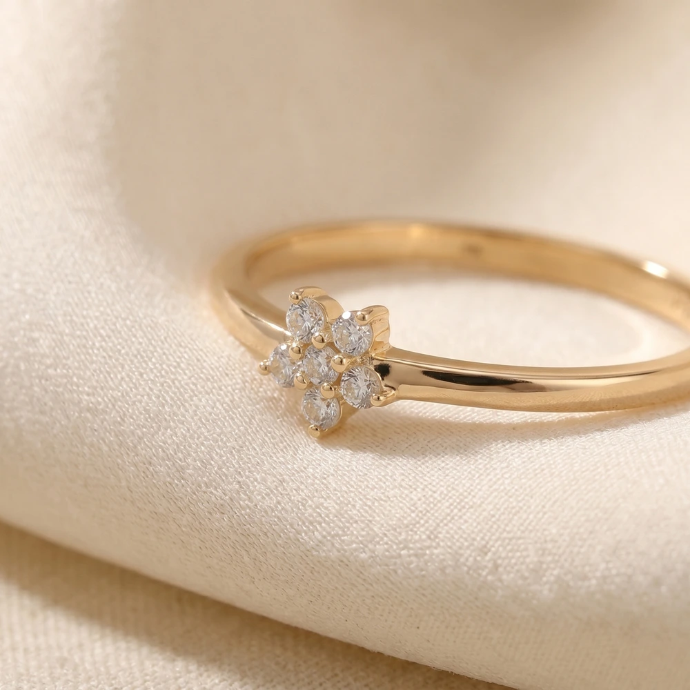 Lab Grown Diamond Yellow Gold Ring Production Lab Grown Diamond Yellow Gold Ring Production