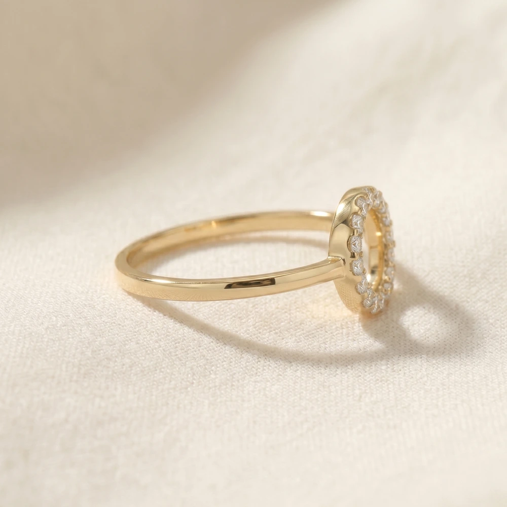 Lab Grown Diamond 9Kt Gold Delicate Ring Production