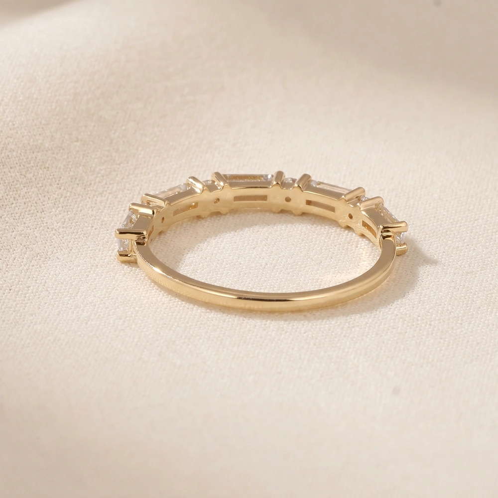 Handcrafted 9 Kt Yellow Gold Ring With Lab Grown Diamond