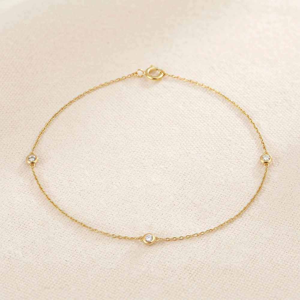 Lab Grown Diamond Bracelet Production in Yellow Gold 9kt