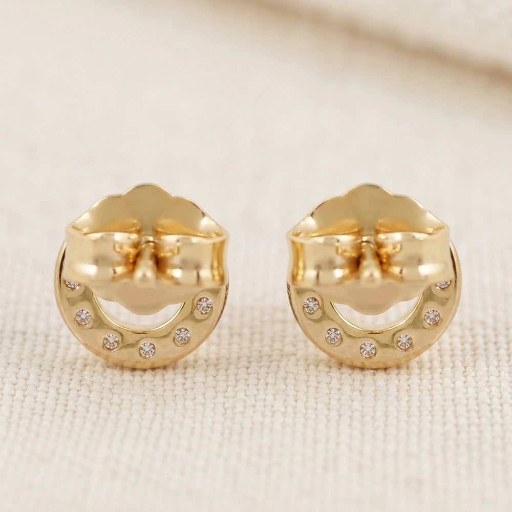 Lab Grown Diamond Earrings Supplier in 9kt Yellow Gold Lab Grown Diamond Earrings Supplier in 9kt Yellow Gold
