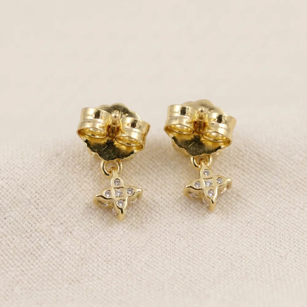 9 Kt Gold Earrings Production with Lab Grown Diamond 9 Kt Gold Earrings Production with Lab Grown Diamond