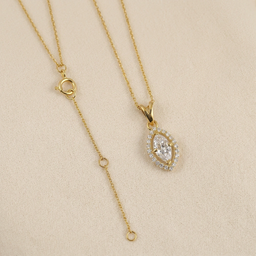 9Kt Yellow Gold Necklace with Lab Grown Diamond 9Kt Yellow Gold Necklace with Lab Grown Diamond