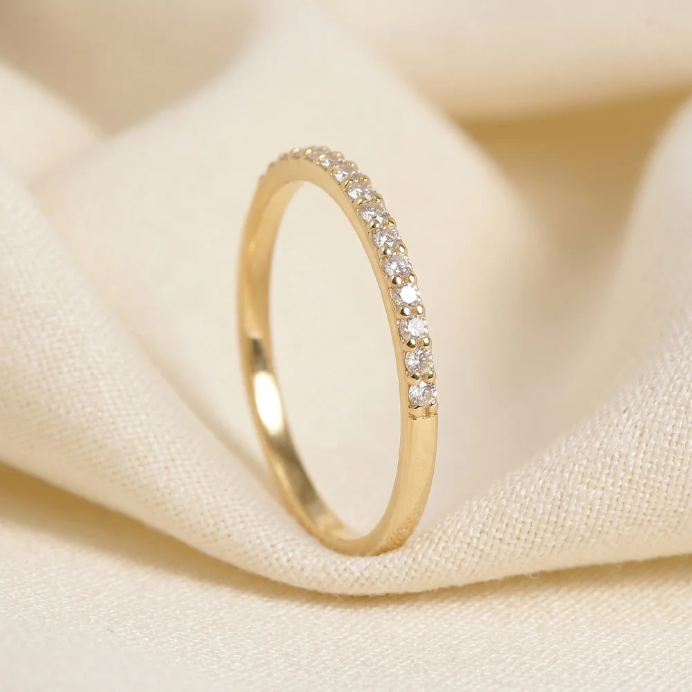 10Kt Solid Yellow Gold Eternity Band With Lab Grown Diamond 10Kt Solid Yellow Gold Eternity Band With Lab Grown Diamond