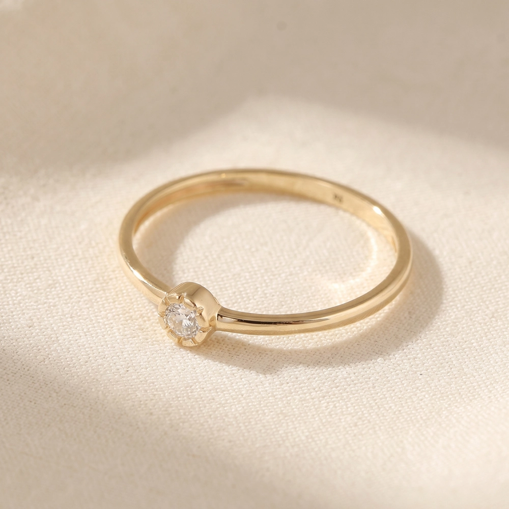 Factory Direct 9Kt Yellow Gold Ring With Lab Grown Diamond Factory Direct 9Kt Yellow Gold Ring With Lab Grown Diamond
