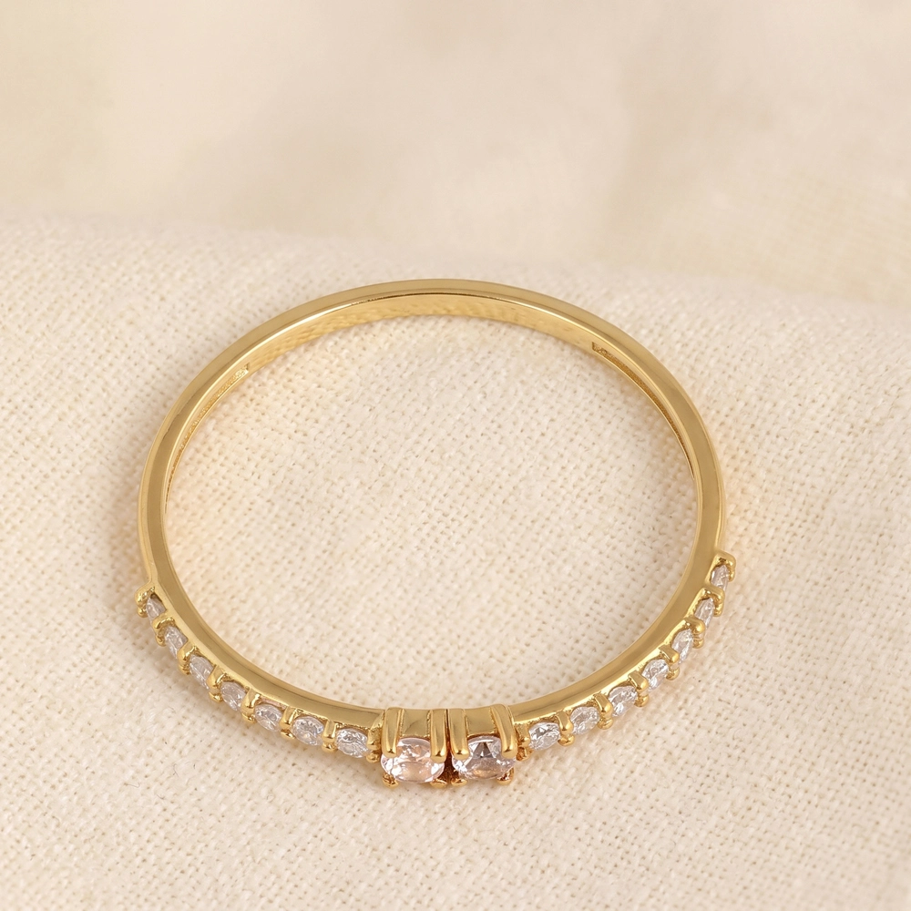 Solid Gold Ring Lab Grown Diamond And Padparadscha Sapphire Solid Gold Ring Lab Grown Diamond And Padparadscha Sapphire