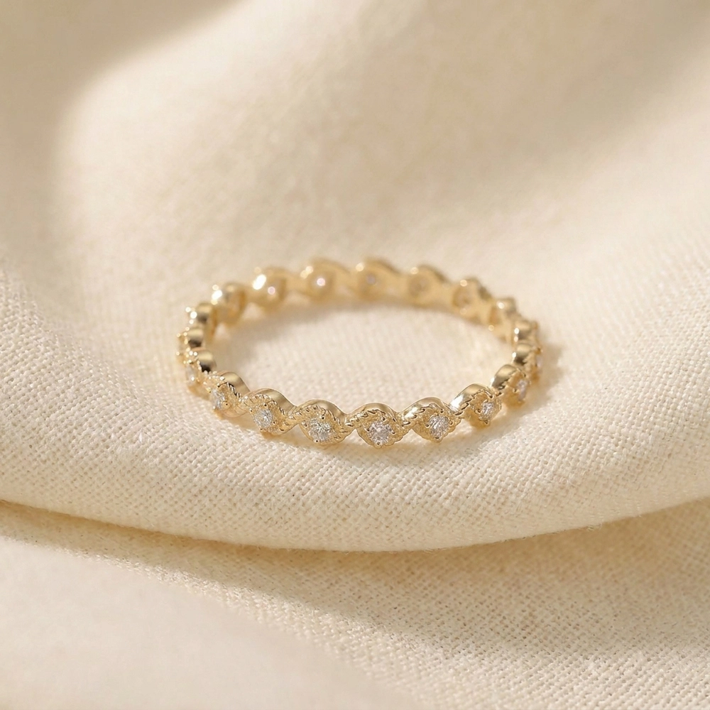 Lab Grown Diamond 9Kt Yellow Gold Eternity Band Maker Lab Grown Diamond 9Kt Yellow Gold Eternity Band Maker