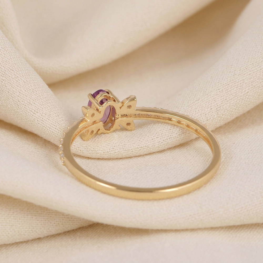 Igi Certified Lab Grown Diamond And Alexandrite Gold Ring Igi Certified Lab Grown Diamond And Alexandrite Gold Ring