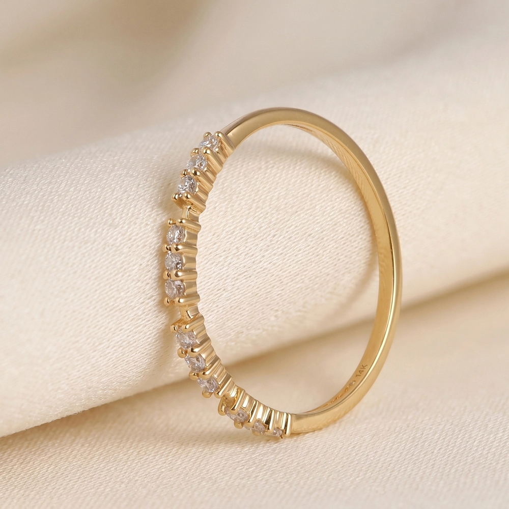 Lab Grown Diamond Yellow Gold Eternity Band Production