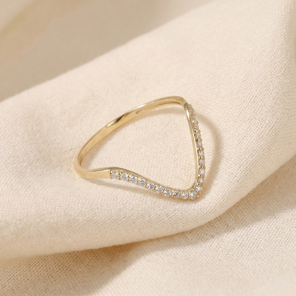 Lab Grown Diamond 9Kt Yellow Gold Wave Eternity Band