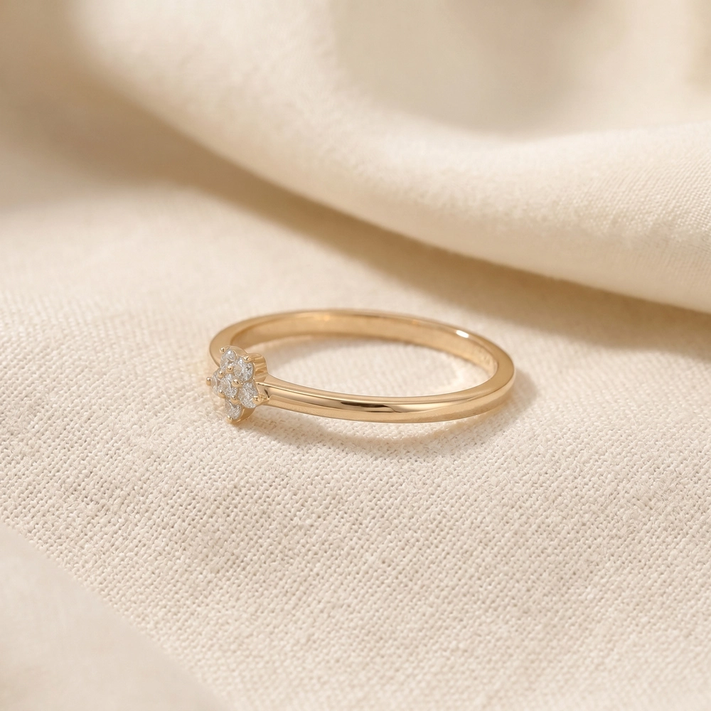 Lab Grown Diamond Yellow Gold Ring Production Lab Grown Diamond Yellow Gold Ring Production