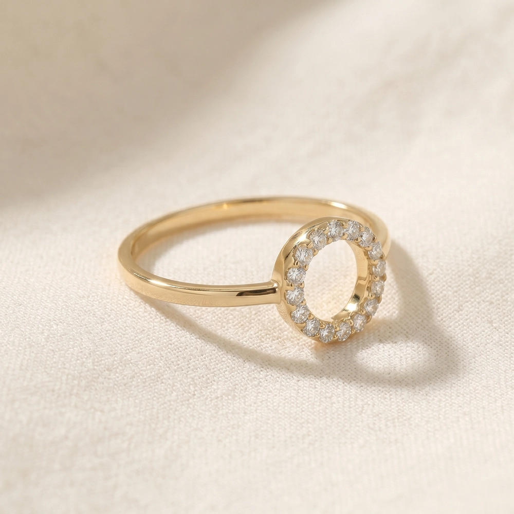 Lab Grown Diamond 9Kt Gold Delicate Ring Production