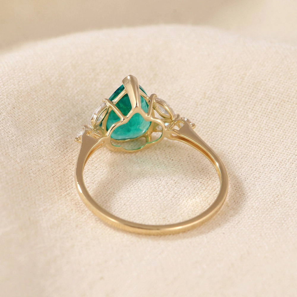 Handcrafted 9Kt Yellow Gold Ring Wholesale With Lab Diamond Handcrafted 9Kt Yellow Gold Ring Wholesale With Lab Diamond