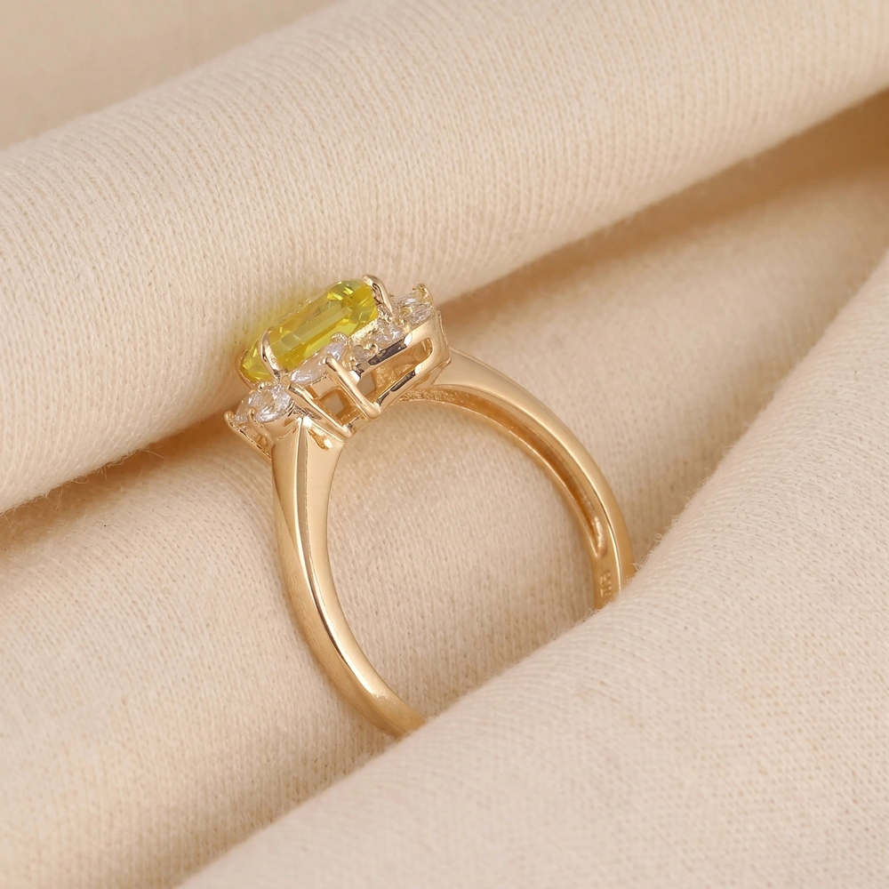 Lab Grown Diamond Yellow Sapphire 9Kt Solid Gold Ring Lab Grown Diamond Yellow Sapphire 9Kt Solid Gold Ring