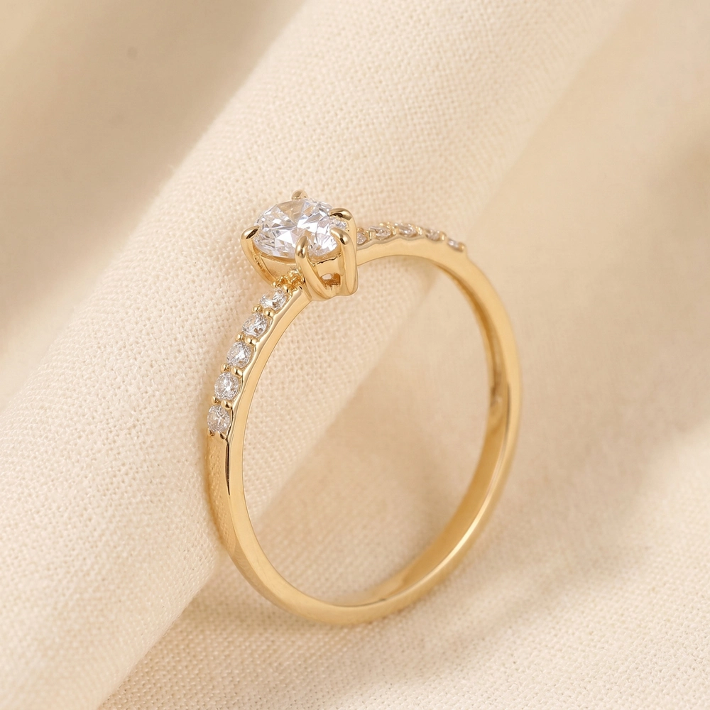 Lab Grown Diamond Handcrafted 9Kt Yellow Gold Ring Lab Grown Diamond Handcrafted 9Kt Yellow Gold Ring