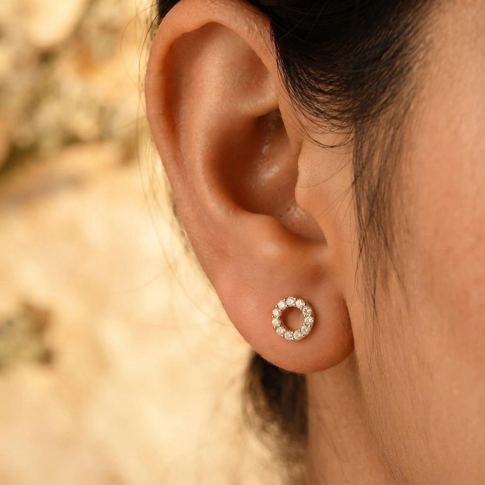 Lab Grown Diamond Earrings Supplier in 9kt Yellow Gold Lab Grown Diamond Earrings Supplier in 9kt Yellow Gold